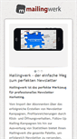 Mobile Screenshot of mailingwerk.at